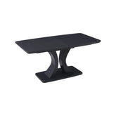 Delta 160 - 200cm Extendable Charcoal Dining Table with 6 Chairs - Pendle Village Furniture